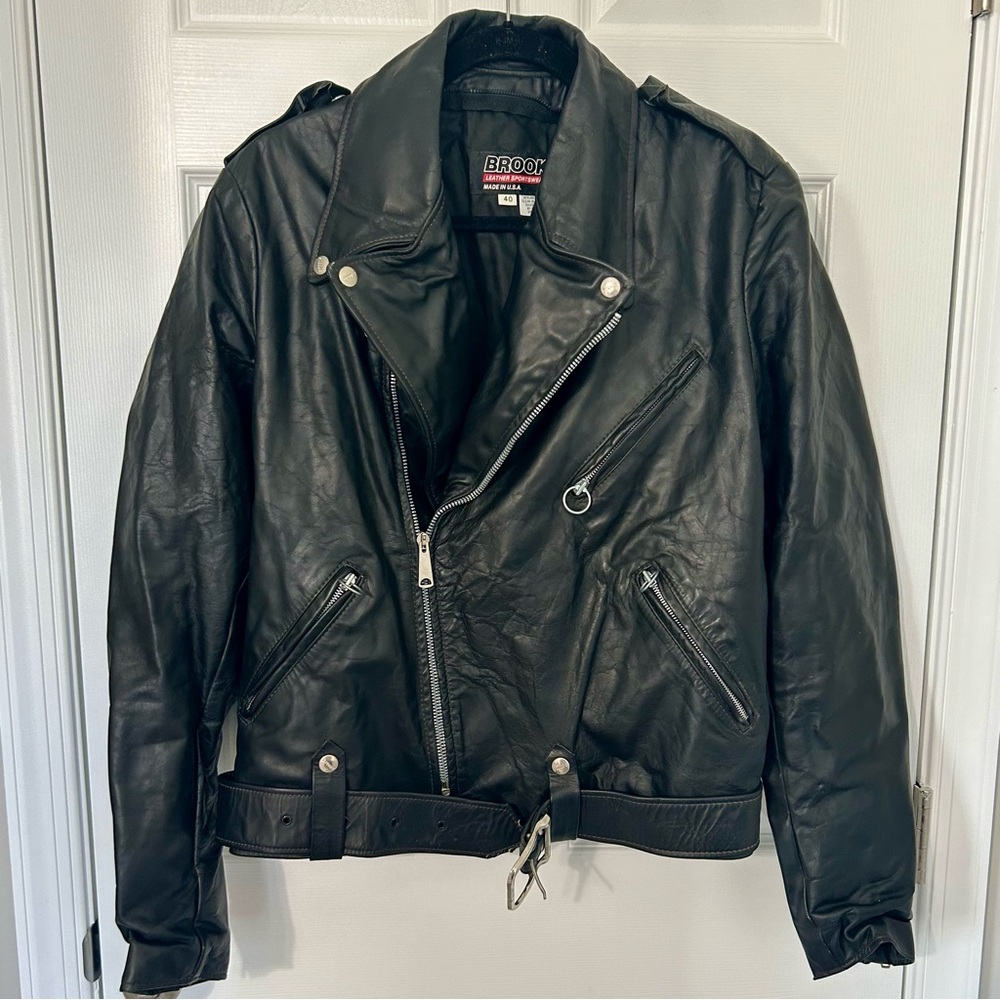 Vintage Brooks‎ 1980’s Motorcycle Jacket, size 40 (S)